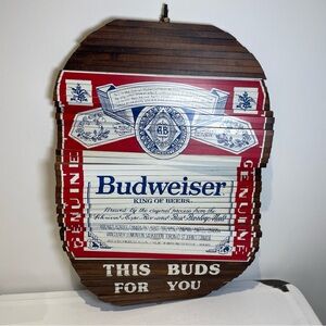 Budweiser Wind Spinner Solid Wood